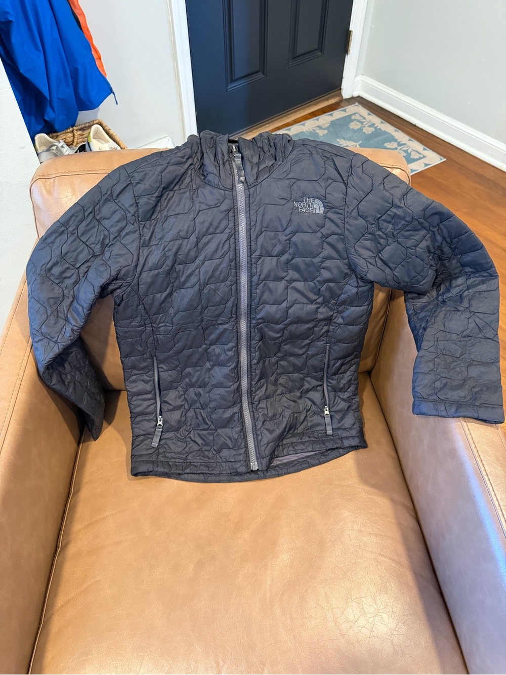 The North Face Kids Black Quilted Puffer Jacket with Hood
